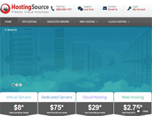 Tablet Screenshot of hostingsource.com